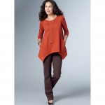 Выкройка: Misses` Loose knit Tunics with Shaped Sides and Pockets, Butterick B6492 