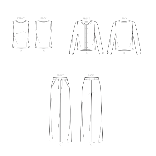 Simplicity Sewing pattern S9272 MISSES` TOP & PANTS 