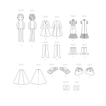 Швейные выкройки Simplicity S9420 17` Stuffed Doll and Clothes 