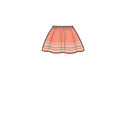 Laste, tüdrukute, ja nukkude seelikud, Simplicity Pattern #S8961 