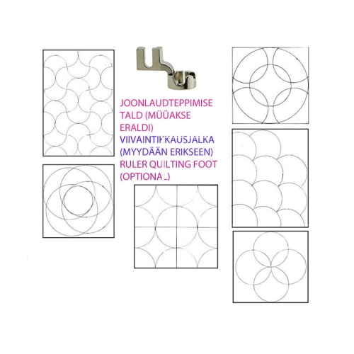 Линейка по исползование стегальную лапку, 5шт, ø6,3см - 26,6 см, Yütien Design NR5-11 
