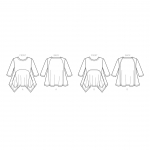 Выкройка: Misses` Loose knit Tunics with Shaped Sides and Pockets, Butterick B6492 