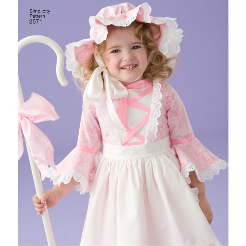 Mudilaste kostüümid, suurused: A 1/2 1 2 3 4, Simplicity Pattern #2571 