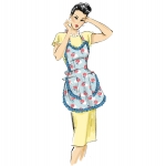 Ompelukaavat: Ruffled Full or Half Aprons, Butterick B6467MIS 