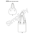 Gertrude Made Bags, Sizes: OS (ONE SIZE), Simplicity Pattern #8709 