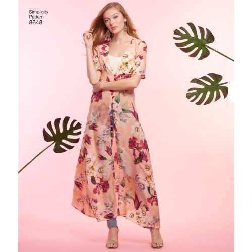 Naiste kittel kahes pikkuses, Simplicity Pattern #8648 