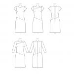 Ompelukaavat: Misses` Fitted Dresses with Hip Detail, Neck and käisevariatsioonidega, Butterick B6480 