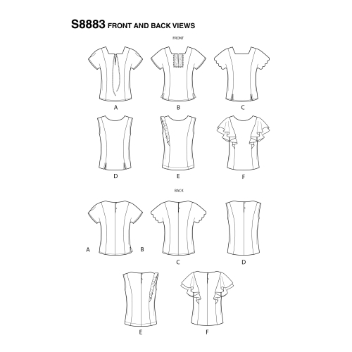 Naiste topid, Simplicity Pattern #S8883 
