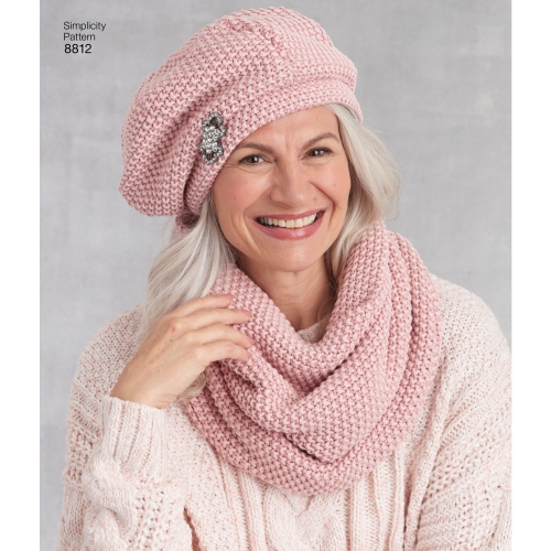 Naiste külma ilma aksessuaarid, suurused: A (kõik suurused), Simplicity Pattern #8812 