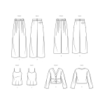 Simplicity lõikekomplekt S9826 MISSES` PANTS IN TWO LENGTHS, CAMISOLE AND CARDIGAN, SS9826 