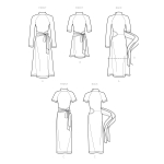 Швейные выкройки Simplicity S9370 Misses` Knit Dress with Sleeve and Length Variations 