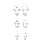 Simplicity lõikekomplekt Learn to Sew Plush Memory Bears, SS9569AA (S-M-L) 