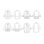 Выкройка: Misses` Button-Down Shirts with Side Slits, Butterick B6376 