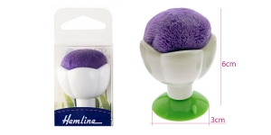 Pin cushion with suction cup, purple