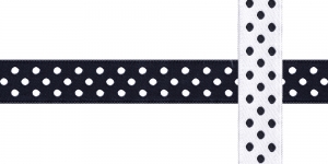 AB111 Täpimustriga kaunistuspael 12mm/ Art.12750 / mustal taustal /jacquard/ribbon/trims/koristenauha/Лента декоративная