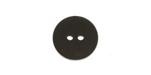 Must, kahe auguga plastiknööp, 15mm, 22L