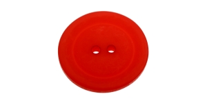 Punane, kahe auguga plastiknööp, 25mm, 40L