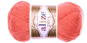 Diva Silk Effect Yarn; Colour 619 (Peach Pink), Alize