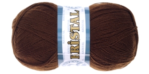 Akrüüllõng Kristal; Värv 83 (Tumepruun), Kristal Yarn; Colour 83 (Dark Brown), Madame Tricote