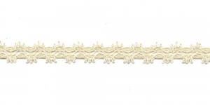 Puuvillasisaldusega pits 1084-H4 laiusega 1,5 cm, värv kreemjasvalge valgega 
