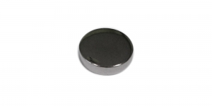 Mustjas metallik, kannaga metallnööp, 14mm, 22L