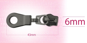 Korkeakiiltoinen 6 mm spiraalivetoketjun lukko, korkea spiraali, pinnoite: hematiittimusta