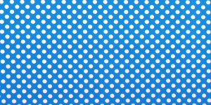 Puuvillasegu kangas täpimustriga, valged täpid sinisel taustal, 160cm 