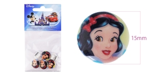 Пластиковая пуговица ø15 мм, размер: 24L, Disney Snow White