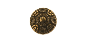 Pronksjas, kannaga metallilaadne plastiknööp, 15mm, 24L