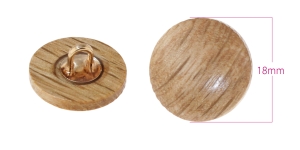 Пуговицы из дерева на ноге ø18 x 5 мм (размер 28L)