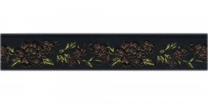 	Roosimustriga dekoratiivpael laiusega 25 mm, Art.25096FC, värv V7, pruun mustal taustal