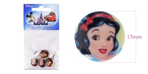 Plastic Button ø17mm, koko: 28`, Disney Cars