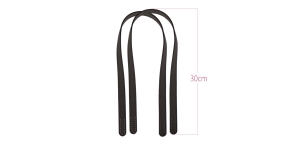 PU-leather Bag Handles, 1,8 x 30cm, thickness 3mm, color: black
