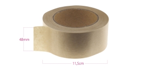 Коричневая бумажная клейкая лента, скотч, бесшумный клей, 48 мм, 50 м