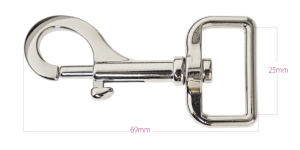 Карабин длинои 69 x 35мм для ремня макс 25мм