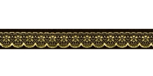 Лента декоративная, цвет № Black-Gold