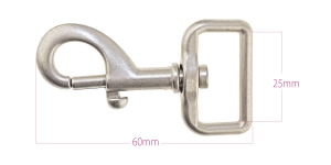 Карабин длинои 60 x 35мм для ремня макс 25мм