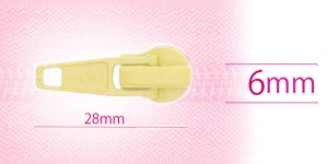 6 mm coil, spiral zipper slider, for flat coil