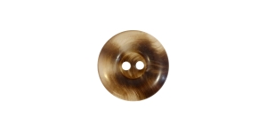Pruunikirju, läbikumav, kahe auguga plastiknööp, 17mm, 26L
