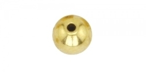 Gold Plated Memory Wire End Cap Sphere, 5mm, JFME5MM-G/1000