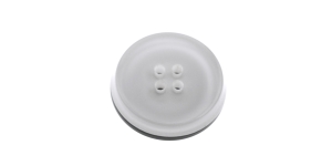 Must, valge, läbipaistev, kahe auguga plastiknööp, 28mm, 44L