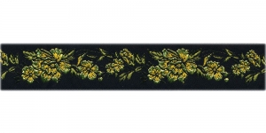 	Roosimustriga dekoratiivpael laiusega 25 mm, Art.25096FC, värv V2, heleroheline mustal taustal