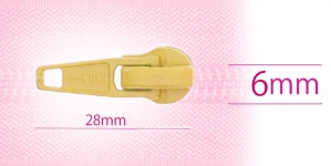 6 mm coil, spiral zipper slider, for flat coil