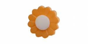 SD214 Nööp lilleõis Pastic Button ø15 mm, suurus: 24L oranž