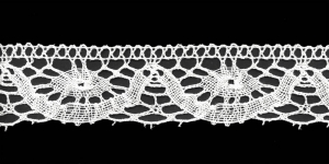 Puuvillane servapits, Cotton (Crochet) Lace, 1683-01/ valge, laiusega 4cm