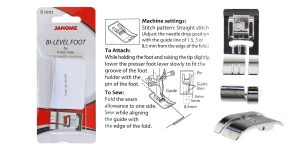 Bi-Level Foot right-hand side for Janome and Elna models with 9 mm stitch width