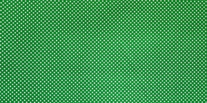  Puuvillasegu kangas täpimustriga, Ronda, valged täpid rohelisel taustal