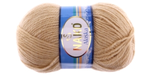 Villasisaldusega lõng, helebeež