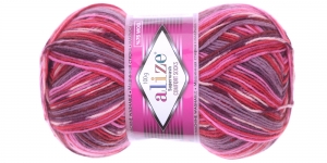 Sokilõng Wool Superwash, värv 2698 (Roosakas, lillakates toonides), Alize