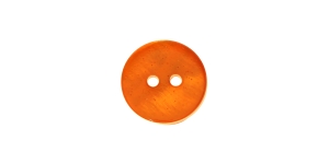 Oranž, naturaalne teokarbist nööp, kahe auguga, 15mm, SV518